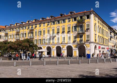 Place Garibaldi - Wahrzeichen Garibaldi Platz der älteste Platz in Nizza. Nizza Frankreich, Französische Riviera, Südfrankreich, Vieux-Nizza, Alpes-Côte dAzur Stockfoto