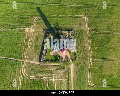 Happisburgh Lighthouse North Norfolk Coast leidet stark unter Küstenerosion Stockfoto