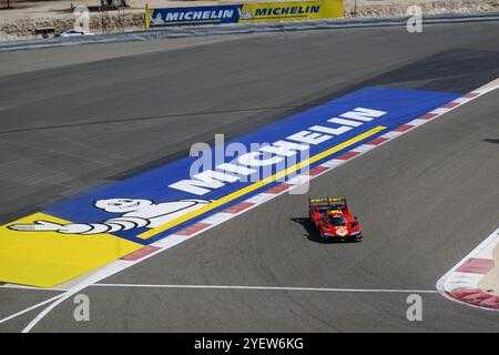 Sakhir, Bahrain. November 2024. BMW M Team WRT Nr. 15 Hypercar – BMW M Hybrid V8, Dries Vanthoor (BEL), Raffaele Marciello (che), Marco Wittmann (DEU) auf P3. Ahmad Al Shehab/Alamy Live News. Stockfoto