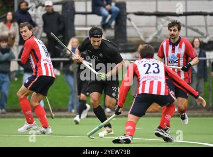 Brüssel, Belgien November 2024. Ein Hockeyspiel zwischen Racing und Leopold, Freitag, den 1. November 2024 in Brüssel, am 9. Tag der belgischen Hockeymeisterschaft in der ersten Liga. BELGA FOTO JOHN THYS Credit: Belga News Agency/Alamy Live News Stockfoto