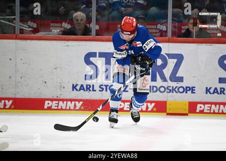 Benjamin Marshall (Schwenninger Wild Wings #54) Schwenninger Wild Wings gegen Iserlohn Roosters, Eishockey, DEL, Spieltag 14, Saison 2024/2025, 01.11.2024 Foto: Eibner-Pressefoto/Sven Laegler Stockfoto