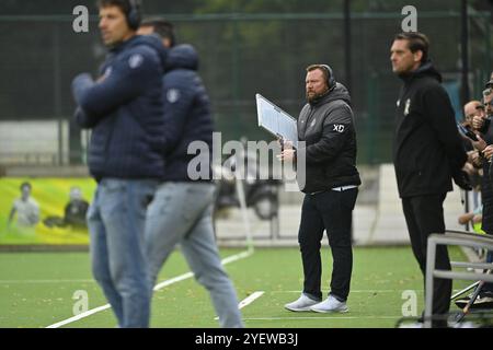 Brüssel, Belgien November 2024. Das Bild wurde während eines Eishockeyspiels zwischen Racing und Leopold am Freitag, den 1. November 2024 in Brüssel, am 9. Tag der belgischen Hockeymeisterschaft in der ersten Liga, gezeigt. BELGA FOTO JOHN THYS Credit: Belga News Agency/Alamy Live News Stockfoto