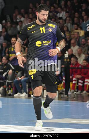 Nantes, Frankreich. 31. Oktober 2024. Nicolas Tournat VON HBC Nantes während des Handballspiels der EHF League, Gruppenphase zwischen HBC Nantes und FC Barcelona am 31. Oktober 2024 in der H Arena in Nantes, Frankreich - Foto Laurent Lairys/ABACAPRESS. COM Credit: Abaca Press/Alamy Live News Stockfoto