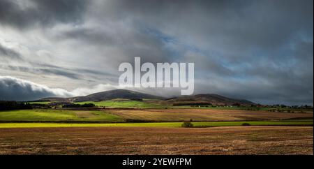 Stürmische Herbstlandschaft in Tinto Hill, South Lanarkshire, Schottland Stockfoto