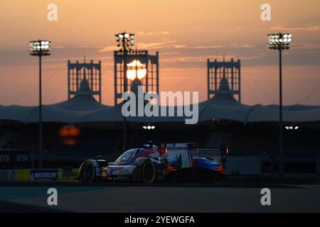 Sakhir, Bahrain. November 2024. BMW M Team WRT Nr. 15 Hypercar – BMW M Hybrid V8, Dries Vanthoor (BEL), Raffaele Marciello (che), Marco Wittmann (DEU) während der Qualifikation. Ahmad Al Shehab/Alamy Live News. Stockfoto