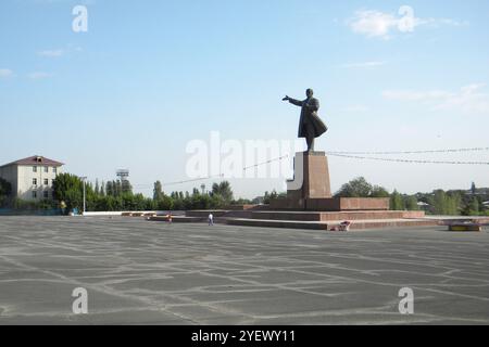 Lenin Statue. Arbeitsschutz Kirgisistan Stockfoto