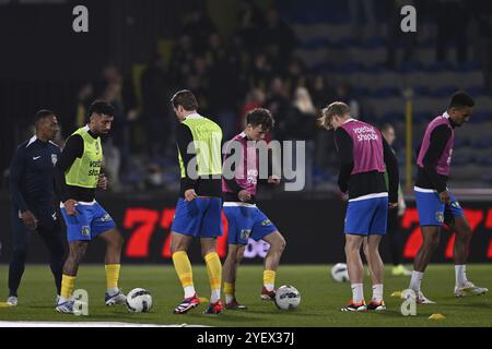 Westerlo, Belgien. November 2024. Westerlos Spieler wurden vor einem Fußballspiel zwischen KVC Westerlo und FCV Dender EH in Westerlo am 13. Tag der Saison 2024-2025 der ersten Liga der „Jupiler Pro League“ der belgischen Meisterschaft am Freitag, den 1. November 2024, in Westerlo abgebildet. BELGA FOTO JOHAN EYCKENS Credit: Belga News Agency/Alamy Live News Stockfoto