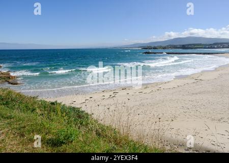 Ein Küstenspaziergang in der Stadt Foz an der Nordküste Galiciens Stockfoto