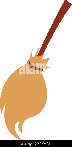 Halloween Hexenbesen mit Holzgriff Vektor Stock Vektor