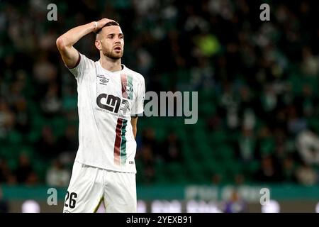 Portugal. November 2024. Bucca von Estrela Amadora während des Liga Portugal Betclic-Spiels zwischen Sporting CP und CF Estrela Amadora im Estadio Jose de Alvalade am 1. November 2024 in Lissabon, Portugal. Liga Portugal Betclic - Sporting CP vs CF Estrela Amadora (Valter Gouveia/SPP) Credit: SPP Sport Pressefoto. /Alamy Live News Stockfoto