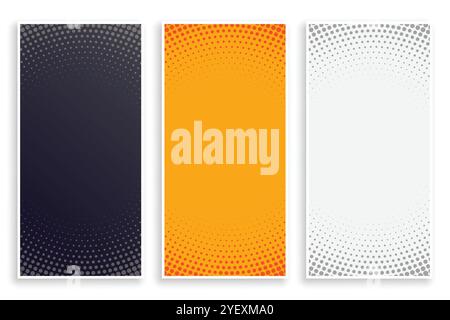 Abstrakter Halbtonstil: Leere vertikale Banner Stock Vektor