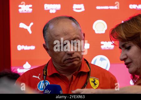 Sao Paulo, Brasilien . Oktober 2024. Frederic Vasseur (FRA) - Scuderia Ferrari F1 Team Principal während der Formel 1 Lenovo Grande Premio de Sao Paulo 2024, geplant auf dem Interlagos Circuit, San Paolo, Brasilien, BRA 1.-3. November 2024 - Credit: Alessio de Marco/Alamy Live News Stockfoto