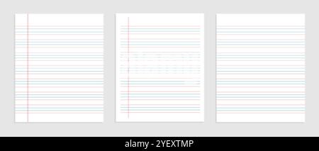 Vierzeiliger englischer Notizblock Stock Vektor