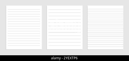Leere Linien beachten Papettset Set Design Stock Vektor
