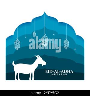 Grußdesign des eid al adha mubarak Festivals Stock Vektor