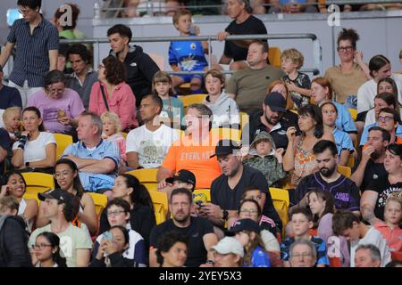 Brisbane, Australien. November 2024. Brisbane, Australien, 1. November 2024: Fans von Brisbane werden während des Isuzu Ute A League-Spiels zwischen Brisbane Roar und Sydney FC im Suncorp Stadium in Brisbane, Australien gesehen Matthew Starling (Promediapix/SPP) Credit: SPP Sport Press Photo. /Alamy Live News Stockfoto