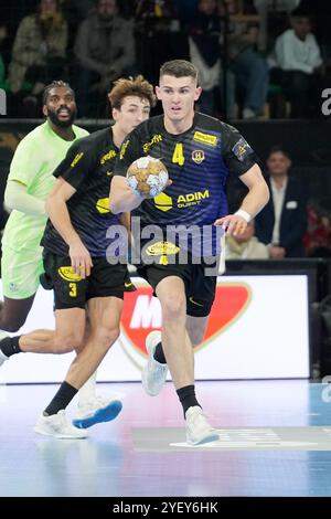 Nantes, Frankreich. 31. Oktober 2024. Aymeric Minne von HBC Nantes während des Handballspiels der EHF Champions League, Group Phase zwischen HBC Nantes und FC Barcelona am 31. Oktober 2024 in der H Arena in Nantes, Frankreich - Foto Laurent Lairys/DPPI Credit: DPPI Media/Alamy Live News Stockfoto