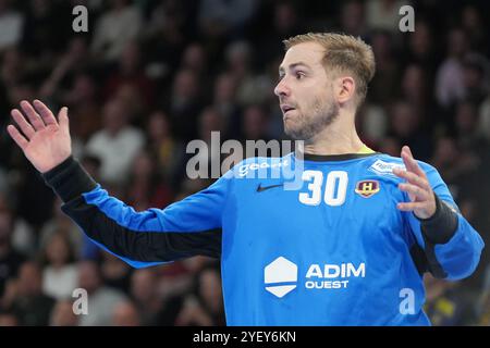 Nantes, Frankreich. 31. Oktober 2024. Ignacio Biosca von HBC Nantes während des Handballspiels der EHF Champions League, Gruppenphase zwischen HBC Nantes und FC Barcelona am 31. Oktober 2024 in der H Arena in Nantes, Frankreich - Foto Laurent Lairys/DPPI Credit: DPPI Media/Alamy Live News Stockfoto