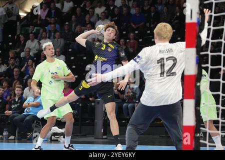 Nantes, Frankreich. 31. Oktober 2024. Thibaud Briet von HBC Nantes während des Handballspiels der EHF Champions League, Group Phase zwischen HBC Nantes und FC Barcelona am 31. Oktober 2024 in der H Arena in Nantes, Frankreich - Foto Laurent Lairys/DPPI Credit: DPPI Media/Alamy Live News Stockfoto