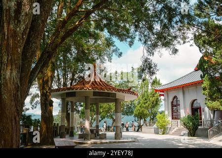 Nantou County, Taiwan - 9. Oktober 2024 : Sun Moon Lake Xuanguang Temple Stockfoto