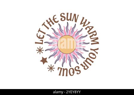 Boho SVG T-Shirt-Design Stock Vektor