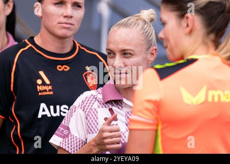 Canberra, Australien; 2. November 2024: Tameka Yallop von Brisbane Roar FC wird vor dem Spiel der Ninja A-League Women Round 1 2024/25 zwischen Canberra United FC und Brisbane Roar FC im McKellar Park in Canberra, Australien, am 2. November 2024 gezeigt. (Foto: Nick Strange/Fotonic/Alamy Live News) Stockfoto