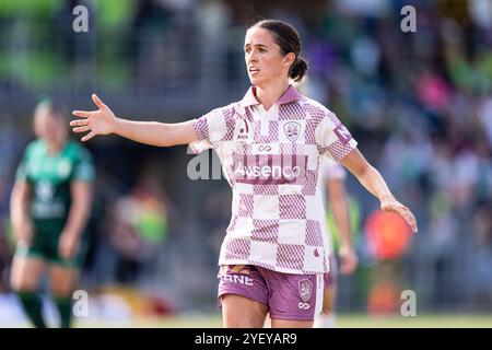 Canberra, Australien; 2. November 2024: Alicia Woods von Brisbane Roar FC spielt beim Spiel der Ninja A-League Women Round 1 2024/25 zwischen Canberra United FC und Brisbane Roar FC im McKellar Park in Canberra, Australien am 2. November 2024. (Foto: Nick Strange/Fotonic/Alamy Live News) Stockfoto