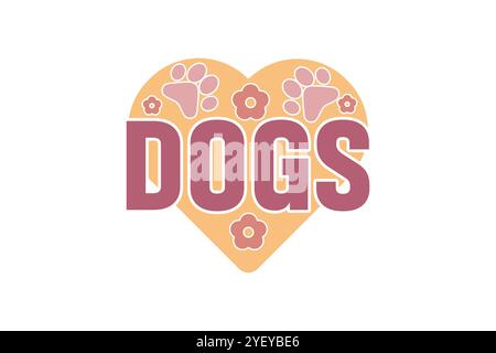 Retro Hundedesign Stock Vektor