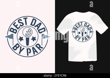 Vatertag SVG T-Shirt-Design Stock Vektor