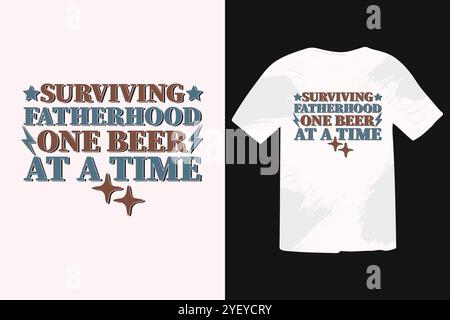 Vatertag SVG T-Shirt-Design Stock Vektor