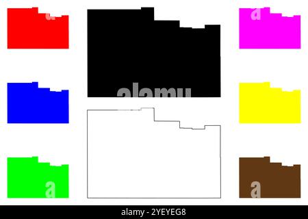 Washington County, State of Utah (US County, Vereinigte Staaten von Amerika, USA, USA, US) Karte Vektor Illustration, scribble Skizze Washington Karte Stock Vektor