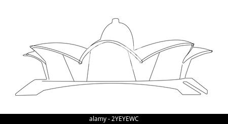 Deniz Mall Line Art Illustration Stock Vektor