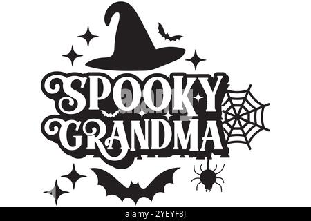 Gruseliges Halloween SVG T-Shirt Design Stock Vektor