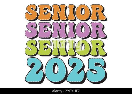 Hemden für Senioren 2025 Stock Vektor