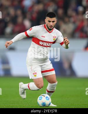 Deniz UNDAV (S) Action, Fußball 1. Bundesliga, 9. Spieltag, Bayer 04 Leverkusen (LEV) - VfB Stuttgart (S) 0:0, am 1. Oktober 2024 in Leverkusen. #DFL-Vorschriften verbieten die Verwendung von Fotos als Bildsequenzen und/oder Quasi-Video # Stockfoto