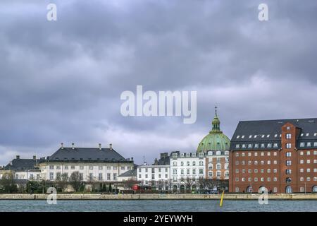 Frederik's Church ist eine evangelisch-lutherische Kirche in Kopenhagen, Dänemark. Blick vom Wasser Stockfoto