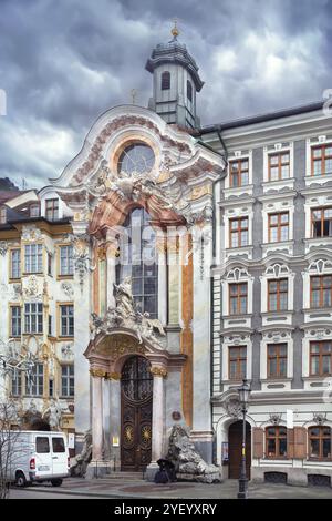 St. Johann Nepomuk, besser bekannt als die Asamkirche, ist eine Barockkirche in München Stockfoto