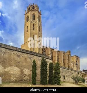 Die Kathedrale St. Maria von La Seu Vella ist die ehemalige Kathedrale der römisch-katholischen Diözese Lleida in Lleida, Katalonien, Spanien, Europa Stockfoto