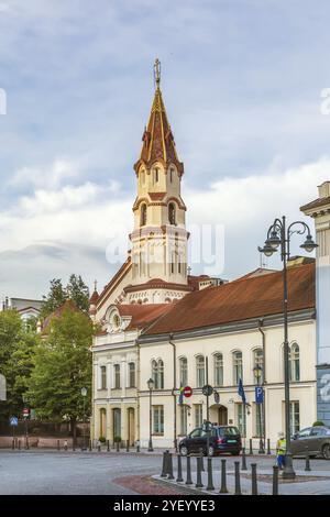 Die Nikolaikirche ist eine der ältesten orthodoxen Kirchen in Vilnius, Litauen, Europa Stockfoto