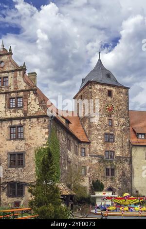 Die mittelalterliche Vorderburg in Schlitz wurde um 1600 in Deutschland, Europa erbaut Stockfoto