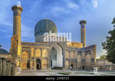 Gur-e-Amir Mausoleum in Samarkand, Usbekistan. Außenansicht Stockfoto