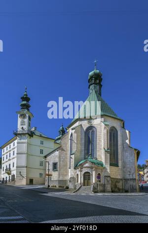 Die Katharinenkirche ist eine spätgotische Kirche in Banska Stiavnica, Slowakei, Europa Stockfoto