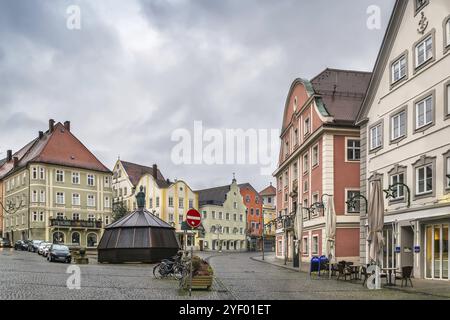 Hauptmarkt mit historischen Häusern in Eichstatt, Deutschland, Europa Stockfoto