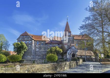 Schloss in Lauf an der Pegnitz auch Wenzelschloss genannt? Wurde 1356 von Karl IV. In Deutschland, Europa erbaut Stockfoto