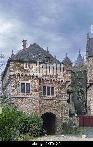 Torturm im Schloss Braunfels, Deutschland, Europa Stockfoto