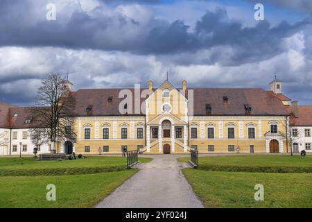 Altes Schloss Schleissheim in den Vororten München, Bayern, Deutschland, Europa Stockfoto