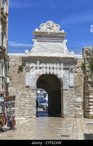 Sea Gate in der Altstadt von Zadar, Croaria Stockfoto