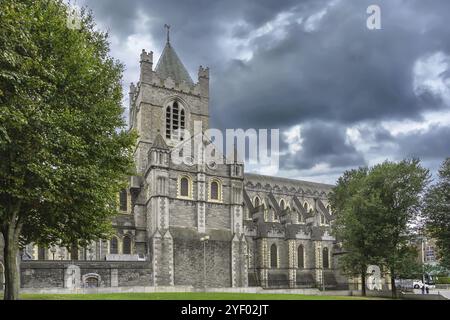 Die Christ Church Cathedral, die Kathedrale der Heiligen Dreifaltigkeit, ist die Kathedrale in Dublin, Irland, Europa Stockfoto