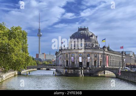 Gebäude des Bode-Museums an der Spree in Berlin, Deutschland, Europa Stockfoto