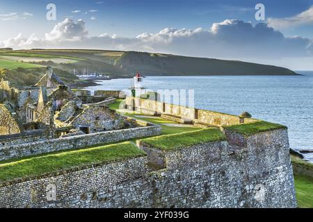 Blick auf die Mündung des Flusses Bandon von Charles Fort, Kinsale, Irland, Europa Stockfoto